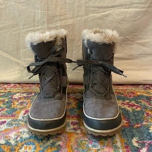 Sorel Tivoli II Suede Grey Size 10 Women’s Winter Boots